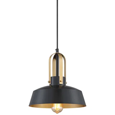 Possini Euro Design Possini Euro Harmonic 12" Wide Black And Warm Brass Mini Pendant Light