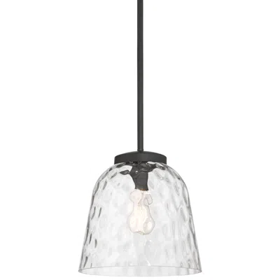 Possini Euro Design Possini Euro Harper 12"w Matte Black Water Glass Mini-pendant Light