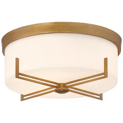 Possini Euro Design Possini Euro Henning 15 1/2" Wide Gold Ceiling Light With White Shade