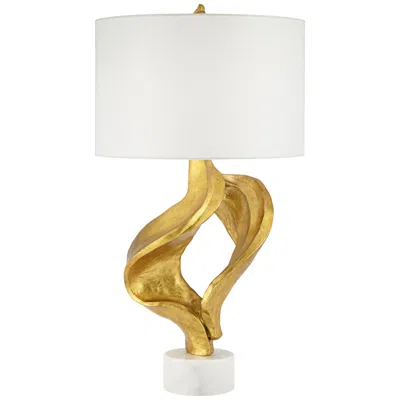 Possini Euro Design Possini Euro Hera 31" Gold Leaf And Marble Modern Table Lamp