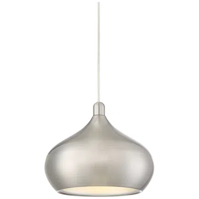 Possini Euro Design Possini Euro Holland 7 1/2" Wide Satin Nickel Modern Led Mini Pendant