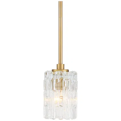 Possini Euro Design Possini Euro Icelight 4 1/4" Wide Warm Brass Mini Pendant