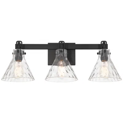 Possini Euro Design Possini Euro Ishii 26" Wide Matte Black 3-light Bath Light