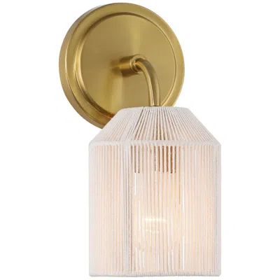 Possini Euro Design Possini Euro Jacob 11" High Gold And Natural Rope Wall Sconce