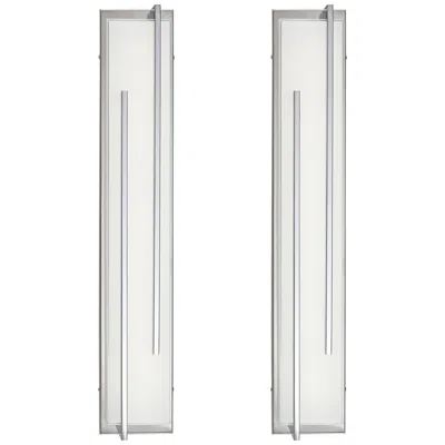 Possini Euro Design Possini Euro Jada 26 1/4" High Chrome Led Bathroom Light Set Of 2