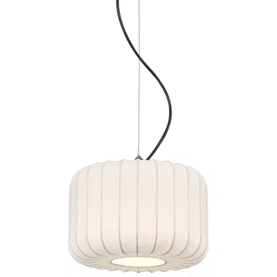 Possini Euro Design Possini Euro Jaime 12" Wide Modern White Silk Drum Mini Pendant