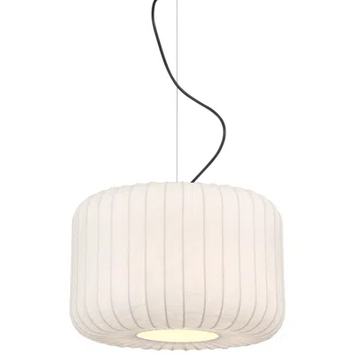 Possini Euro Design Possini Euro Jaime 18" Wide Modern White Silk Drum Pendant Light