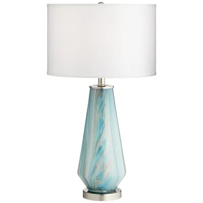 Possini Euro Design Possini Euro Jaime 26" Blue And Gray Modern Art Glass Table Lamp