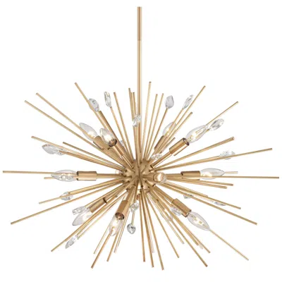 Possini Euro Design Possini Euro Janae 29 1/2" Wide Antique Gold Starburst Pendant Light