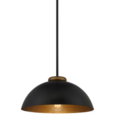 Possini Euro Design Possini Euro Janie 15 1/2" Wide Black And Gold Dome Pendant Light