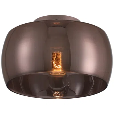 Possini Euro Design Possini Euro Janna 11" Wide Espresso Glass Ceiling Light