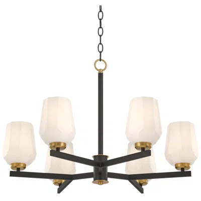 Possini Euro Design Possini Euro Jeremiah 28"w Black And Gold 6-light Chandelier