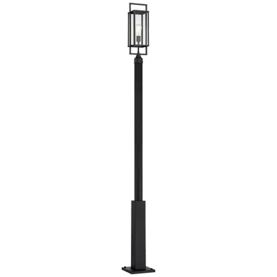 Possini Euro Design Possini Euro Jericho 98" High Black Modern Outdoor Post Light