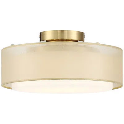 Possini Euro Design Possini Euro Jonathan 12 1/2" Wide Modern Gold Drum Ceiling Light