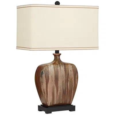 Possini Euro Design Possini Euro Julius 27" Copper Drip Finish Modern Ceramic Table Lamp