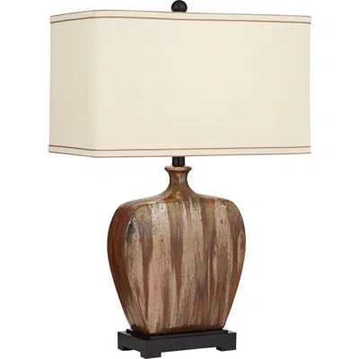 Possini Euro Design Possini Euro Julius Copper Drip Finish Ceramic Lamp With Table Top Dimmer