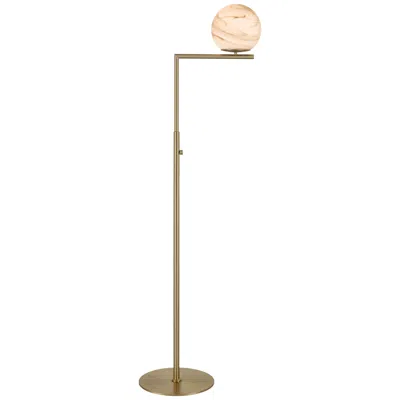 Possini Euro Design Possini Euro Jupiter 62 1/2" High Soft Brass And Glass Floor Lamp In Gold