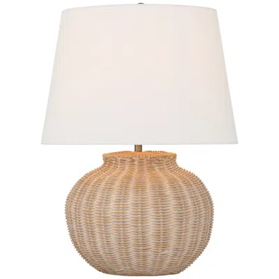 Possini Euro Design Possini Euro Kai 19" High Natural Rattan Pot Design Accent Table Lamp In Brown
