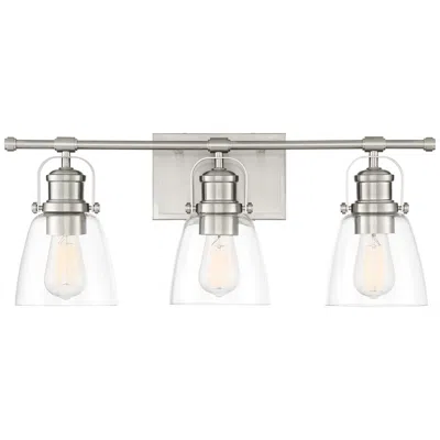 Possini Euro Design Possini Euro Kalen 23 1/2" Wide 3-light Brushed Nickel Bath Light