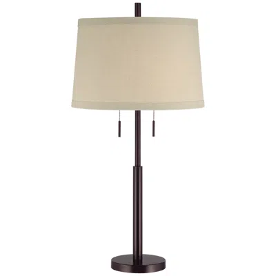 Possini Euro Design Possini Euro Karina 33" High Matte Dark Bronze Stick Buffet Table Lamp