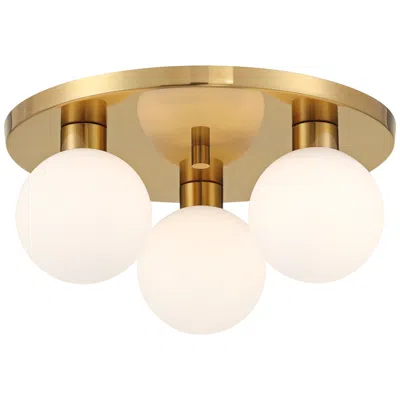 Possini Euro Design Possini Euro Katalin 12 1/4"w Gold 3-light Led Ceiling Light