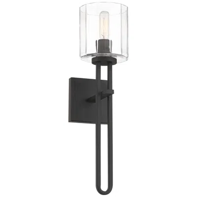 Possini Euro Design Possini Euro Katrina 17 1/2" High Black Wall Sconce