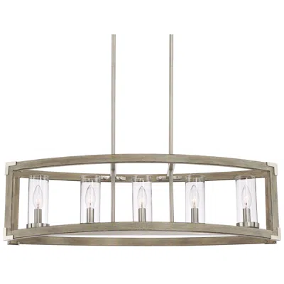 Possini Euro Design Possini Euro Kerr 32 3/4" Wide Faux Wood Kitchen Island Chandelier