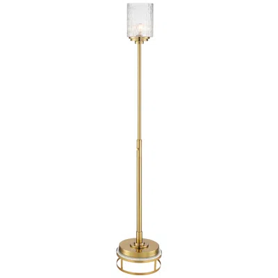 Possini Euro Design Possini Euro Kinsey 78" Modern Brass Torchiere Floor Lamp With Riser In Gold