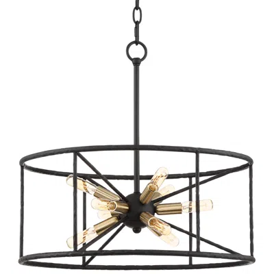 Possini Euro Design Possini Euro La Vista 20 1/4" Wide Black 9-light Pendant