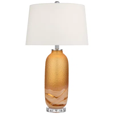 Possini Euro Design Possini Euro Lapis 28 1/4" High Tian Orange Art Glass Table Lamp