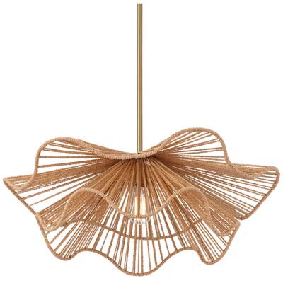 Possini Euro Design Possini Euro Largo 29 3/4" Wide Gold And Natural Rope Modern Pendant
