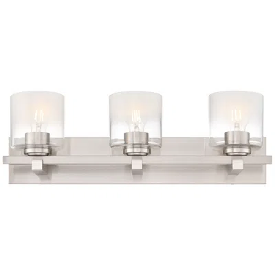 Possini Euro Design Possini Euro Laura 24" Wide Brushed Nickel 3-light Modern Bath Light