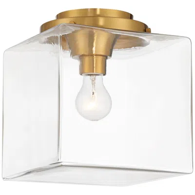 Possini Euro Design Possini Euro Lausanne 10" Wide Burnished Brass Modern Ceiling Light