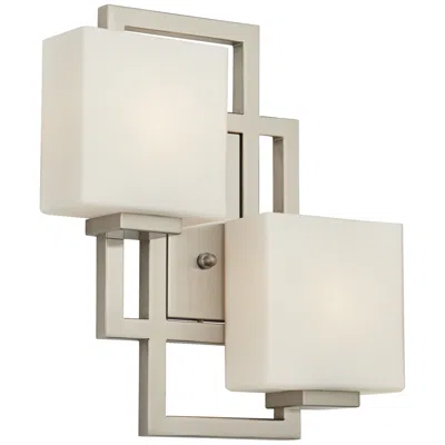 Possini Euro Design Possini Euro Lighting On The Square 15 1/2" Brushed Nickel Wall Sconce