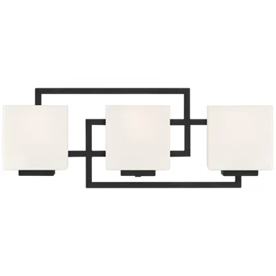 Possini Euro Design Possini Euro Lighting On The Square 21" Matte Black 3-light Bath Light