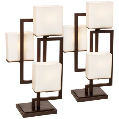 Possini Euro Design Possini Euro Lighting On The Square 24"h Roman Bronze Accent Lamps Set