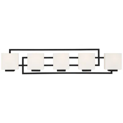 Possini Euro Design Possini Euro Lighting On The Square 37" Wide Black 5-light Bath Light