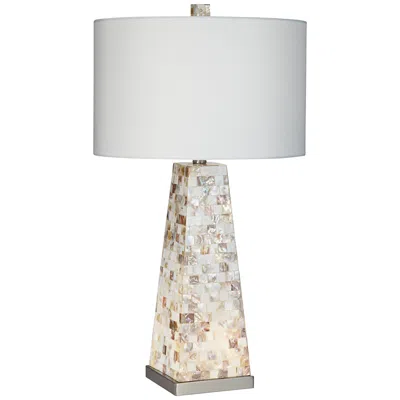 Possini Euro Design Possini Euro Lorin 29" Mother Of Pearl Table Lamp With Night Light
