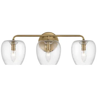 Possini Euro Design Possini Euro Mabel 22 3/4"w Aged Brass Glass 3-light Bath Light