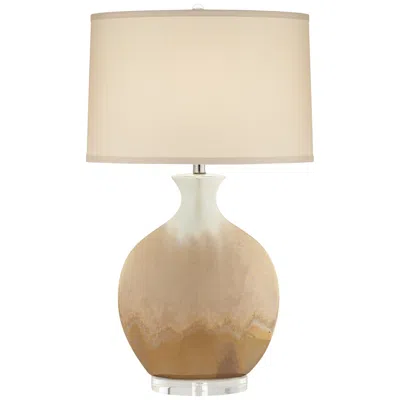 Possini Euro Design Possini Euro Marci 32" Ivory Drip Oval Ceramic Table Lamp
