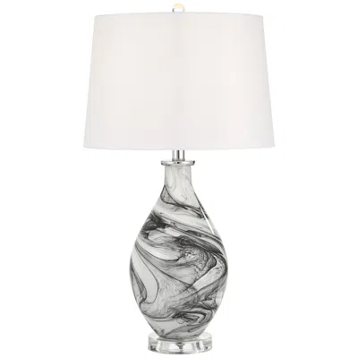 Possini Euro Design Possini Euro Marisa 27 1/2" High Gray Swirl Art Glass Table Lamp