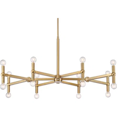 Possini Euro Design Possini Euro Marya 37" Wide Satin Brass 16-light Modern Chandelier