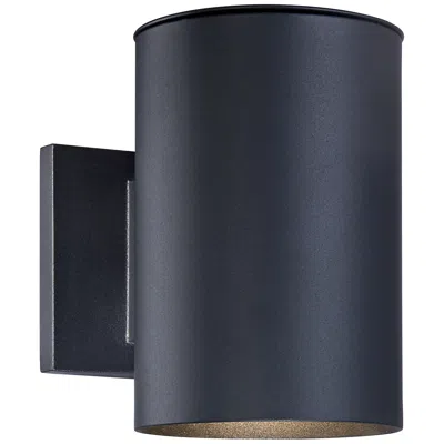 Possini Euro Design Possini Euro Matthis 7 1/2" High Modern Black Led Downlight Wall Light