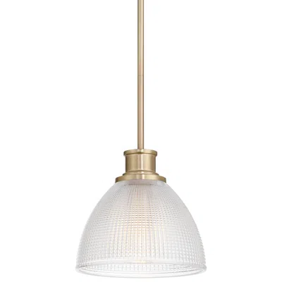 Possini Euro Design Possini Euro Meredith 10"w Brass And Vintage Glass Mini Pendant Light