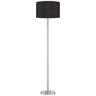 Possini Euro Design Possini Euro Meridian 72" Black Shade Led Light Blaster Floor Lamp