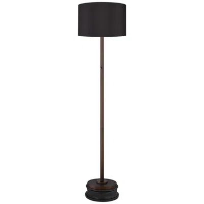 Possini Euro Design Possini Euro Meridian 76 3/8" Light Blaster Floor Lamp With Riser In Black