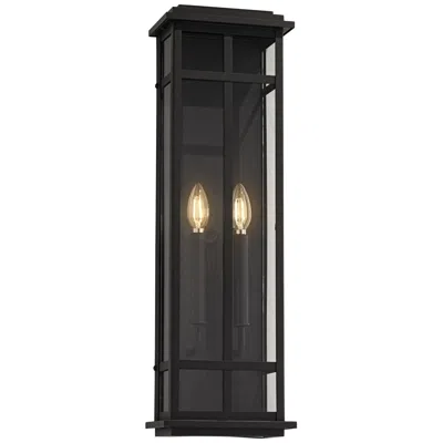 Possini Euro Design Possini Euro Metrix 26" High Black 2-light Rectangular Outdoor Light