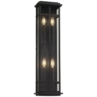 Possini Euro Design Possini Euro Metrix 30" Black 4-light Rectangular Outdoor Wall Light