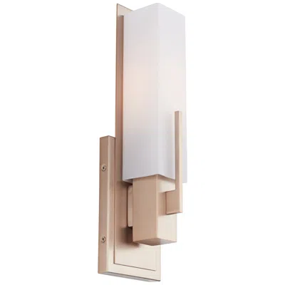 Possini Euro Design Possini Euro Midtown 15" High White Glass Burnished Brass Wall Sconce