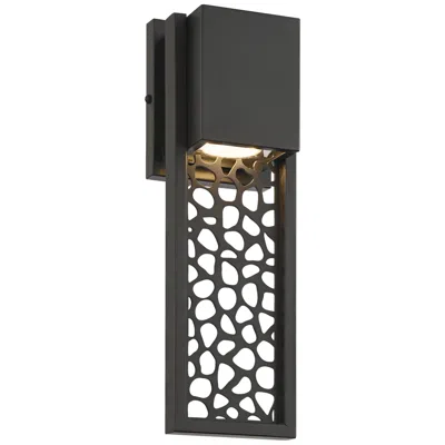 Possini Euro Design Possini Euro Miele 16" High Matte Black Outdoor Led Wall Light